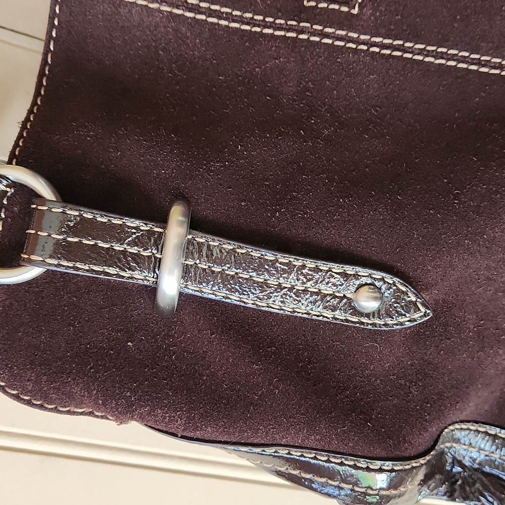 EUC The Sak purse bag dark brown double strapped leather - Picture 6 of 11